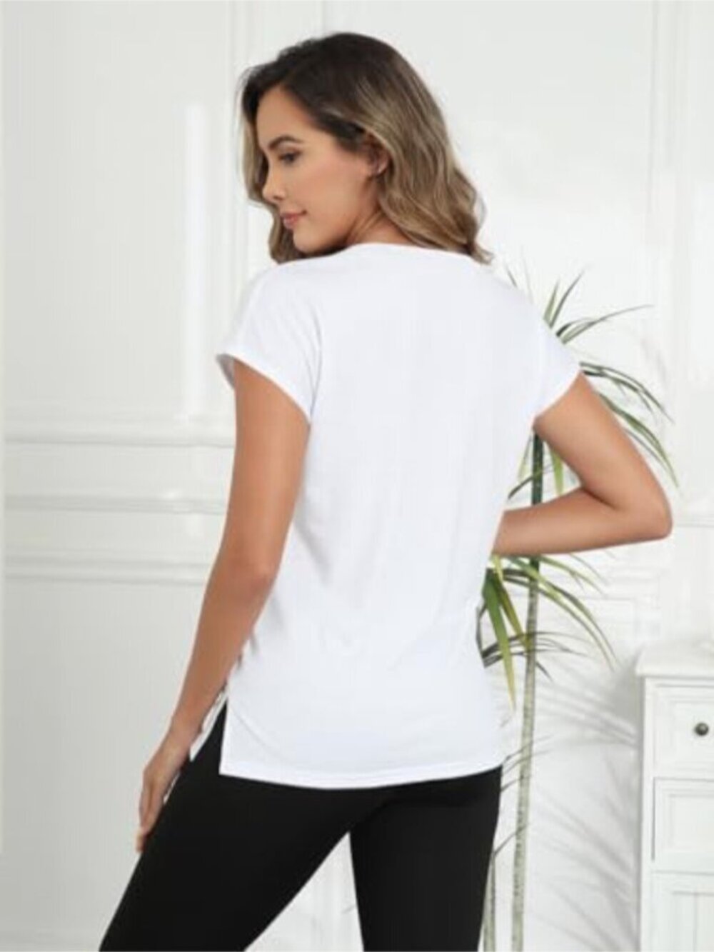 Solid Loose Fit Pocket Tunic Cap Sleeve Top - Picture 9 of 9